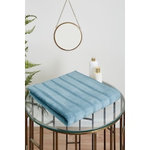 Özdilek Sadem Organik Stripe Banyo Havlusu 90x150 Cm Mavi