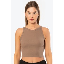 Türen Kadın Fitilli Crop T-shirt 001