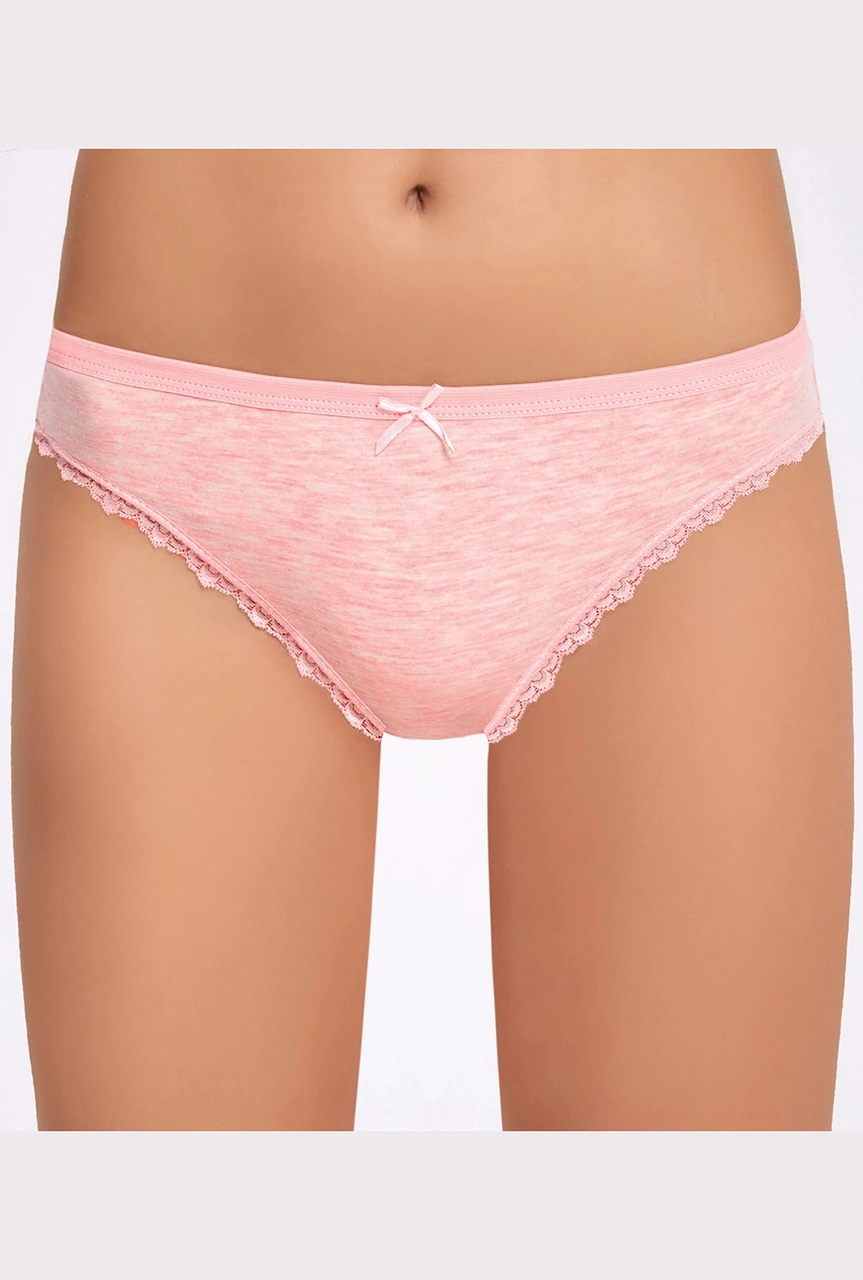 İlke 278 Kadın Melanj Dantel Bikini Külot Açık Gri