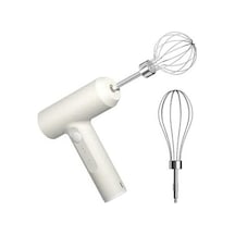 Ulzyvf Yumurta Yiyecek Taşınabilir Pişirme Mutfak Mikseri Mikser Krem Kek Kablosuz Hızları Hamur Gereçleri Elektrikli Çırpıcı Beyaz Beyaz Adet 3 1 Kw Beyaz