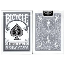 Bicycle Standart Index Gri Gümüş Rider Back Oyun Kağıdı Kartları