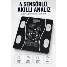 Lexroo Bluetooth Akıllı Tartı 180 Kg Kapasiteli Vücut Yağ Kas Su