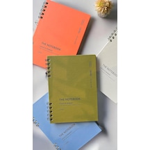 Spiralli 80 Yaprak Çizgisiz A5 Defter, Not Defteri, Okul Defteri, 4 Farklı Renk Seçeneği 04 Orange Coral