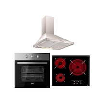 Teka HE 715 SS - TT 6315 - DF 60 Inox Elektirikli Ankastre Set