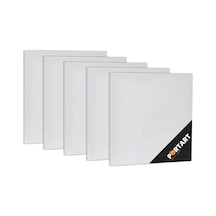 20x20 Cm 5'li Paket Beyaz Pamuklu Akrilik & Yağlı Boya Tuvalı Resim Kanvası Standart