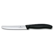 Victorinox Tırtıklı Domates Bıçağı 11 Cm Siyah