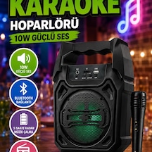 Bluetooth Karaoke Hoparlörü 10w 5 Saat Müzik Çalma