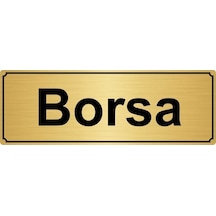 Altın Renk Metal Borsa Yönlendirme Levhası 10 Cm X 20 Cm