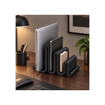 Cora Dekoratif Çoklu Laptop / Dergi / Tablet Standı - Siyah