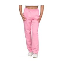 Erdem Kıds Kız Çocuk 3 İplik Şardonlu İçi Pamuklu Okul Eşofman Altı Pantolon Pembe Pembe