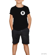 Bts Circle Logo Siyah Çocuk Tişört