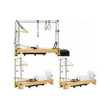 Combo Cadillac Ve 2 Adet Tower Reformer Stüdyo Paket Gri Renk Premium Seri Şarjörlü Sistem 8 Kademe