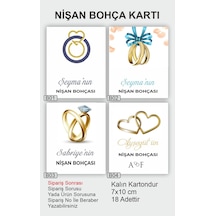 Nişan Bohçası Kartları, Gelin Çeyiz Bohça Kartı, Bohça Kartı 18 A