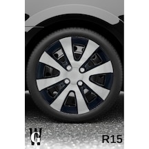 Toyota Fortuner 15 İnç Jant Kapağı 4 Adet Siyah Gri C101