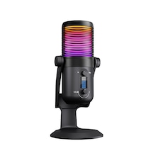 Diyez Siyah Rgb Ses Gösterge Mikrofon Oyuncu Mikrofonu Yayıncı Mi