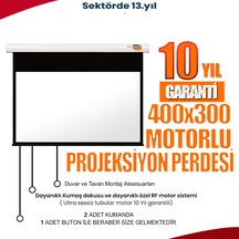 Sanper 400x300 Cm Motorlu Projeksiyon Perdesi