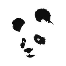 Panda Oto Motor Laptop Duvar Folyo Sticker 30 X 33 Cm