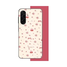 Samsung Galaxy A26 Uyumlu Kırmızı Kalpli Pattern Baskılı Silikon Kılıf Renkli