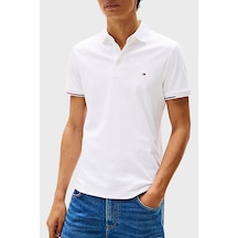 Tommy Hilfiger Erkek Polo Yaka T Shirt Mw0mw39348 Ybr Beyaz Beyaz