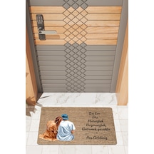 Rugmood Modern Dijtal Baskı Oturan Çift Kapı Önü Paspası Çok Renkli