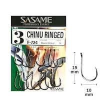 Sasame F-724 No:3 Chinu Ringed Olta İğnesi 14 Adet