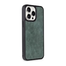 Newface Apple İphone 14 Pro Max Kılıf Aras Deri Kapak - Koyu Yeşil
