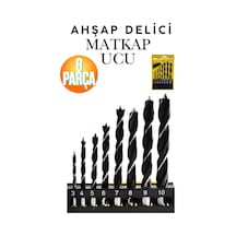 8 Parça Ahşap Ağaç Sunta Delme Matkap Ucu Seti 3 Mm - 10 Mm Ahşap Delme Matkap Ucu Seti 8'li Paket Ağaç Sunta Alçıpan Kartonpiyer Panç Seti 3 4 5 6 7 8 9 10 Mm