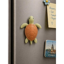 Kaplumbağa Buzdolabı Magneti Dekoratif Sevimli Mutfak Süsü 8 Cm Mini Figür Magnet