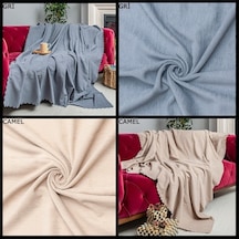 Latuda Şönil Çift Taraflı Kaymaz Çekyat Koltuk Örtüsü Şalı