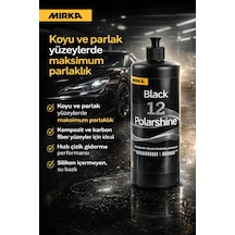 Mirka Polarshine 12 Siyah Polisaj Ürünü Hologramsız, Derin Parlaklık - 1 Lt