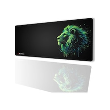 Sonictouch Ultragrand Siyah Ve Neon Yeşili Aslan Dikişsiz Xxl Gaming Oyuncu Masaüstü Klavye Mouse Pad 40x90cm