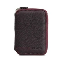 Guard Bordo Hakiki Deri Tam Fermuarlı Mini Cüzdan // Grd260516wt259 Diğer