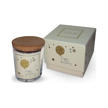 Candle Doğum Günü Hediyesi, Ahşap Ve Baharatlı Sandal Ağacı Kokulu, Doğal Bio Balmum, 135 Gr Kokulu Mum, 40 Çok Renkli
