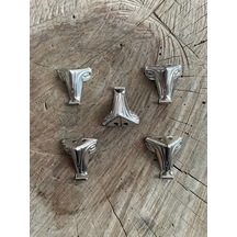 NİKEL RENK KUTU AYAGI DEKORATİF MİNİ KUTU AYAK KELEBEK AYAK 100AD