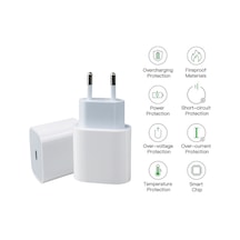 Apple Uyumlu iPhone 14 Pro Max 20W Usb-C Girişli Hızlı Şarj Cihazı Adaptör - İthalatçı Garantili