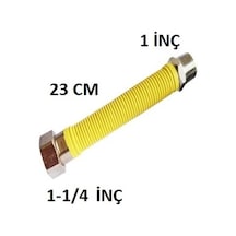 Doğalgaz Sayaç Bağlantı Flexi & Kutu Flexi & 1-1/4 23 Cm 1-1/4 1 23 Cm Krom