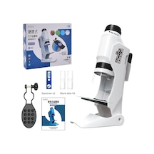 60x 120x Optik Mikroskop + 4 Lamelli + Mobil Telefon Tutacağı