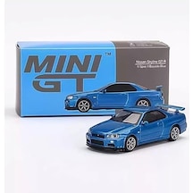 Mını Gt 1:64 Skyline Gt-r R34 V- Bayside Blue