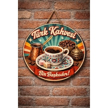 Mayeka Cafe Restoran İçin Türk Kahvesi Retro Kahve Duvar Kapı Tablo Süsü Ahşap Askılı Pano Tabela No 12