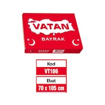 Vatan Bez Bayrak Türk Polyester 70X105 Vt106