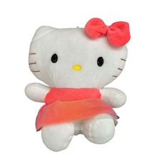Elbiseli Kurdeleli Hello Kity Peluş 25 Cm