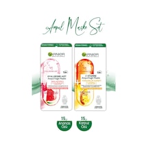 Garnier Hyaluronik Acid Sıkılaştırıcı Ampul Kağıt Maske 15 G + Karşıtı Vitamin C Ampul Kağıt Yüz Maskesi 15 G