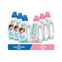 Uni Baby Sıvı Çamaşır Deterjanı 1500 Ml Aktif + Yumuşatıcı 1500 Ml Hassas Hipoalerjenik Karma 6 Lı Set