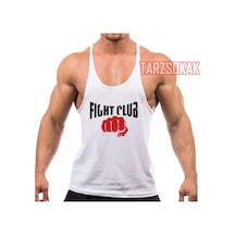 Tarzsokak Gym Tank Top Fitness Sporcu Atleti Gym34 Beyaz