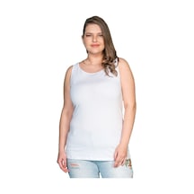Hanezza Sıfır Kol Basic T-shırt Beyaz - 4035052 Beyaz