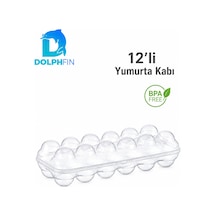 12 Li Yumurta Kabı 28x11x7 Cm Kapaklı Şeffaf Buzdolabı Yumurta Saklama Kutusu Bpa İçermez