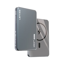 Lenyes Pw019d Pd 20w Ultra İnce Magsafe Wireless Powerbank 15w 5000mah Füme