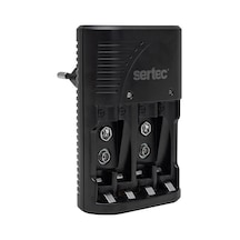 Sertec STC-C9V AA-AAA-2x9V Dörtlü Pil Şarj Aleti