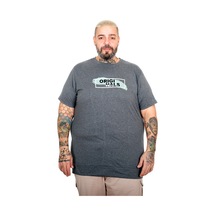 Mode Xl Büyük Beden Erkek Originals Bisiklet Yaka T-shirt 23102 Antra Melanj Antrasit Melanj