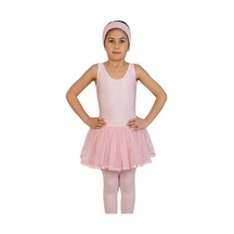696 Likra Tüllü Harçlı Etek Pembe